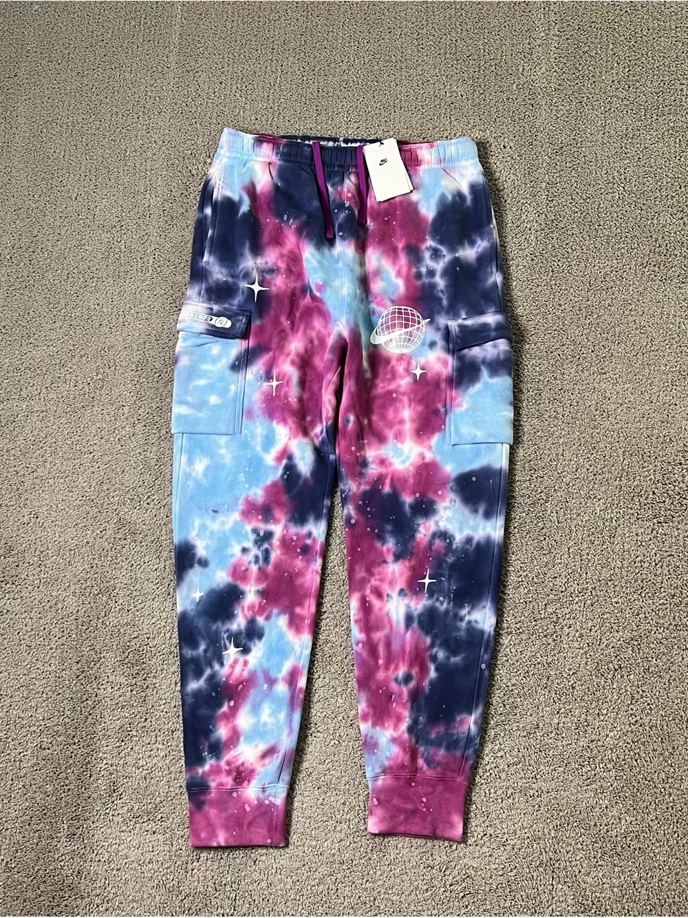 Nike Sportswear Club Fleece Space Wave Cargo Pants Men’s Size Large